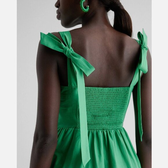 NWT Small Express Floral Square Neck Bow Back Tiered Maxi Dress - Picture 3 of 9